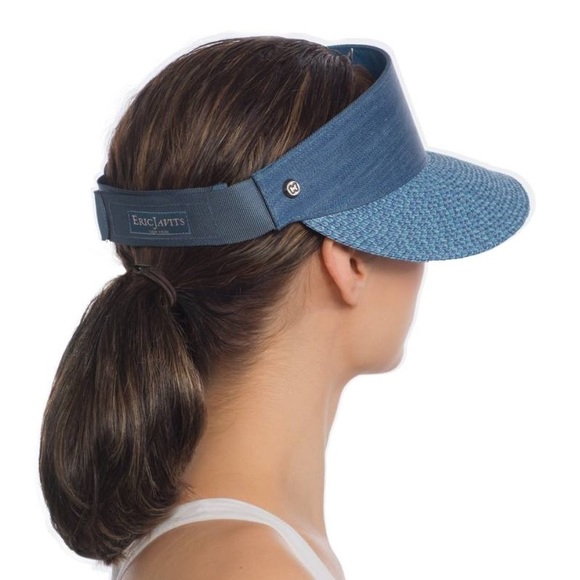 Eric Javits Champ Visor with built-in UPF 50+ $225.00 NEVER WORN Navy Blue - Picture 2 of 7